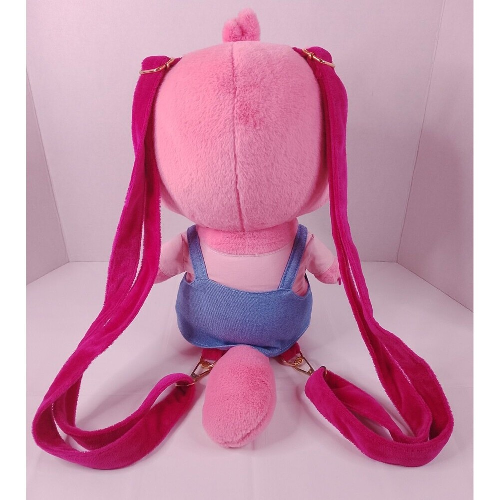 MINISO Zanmang Loopy Plush Backpack 12” Pink Beaver Pororo Kids School Bag Toy - Picture 11 of 13